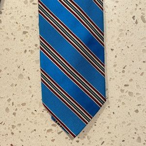 Jos. A Bank bright blue & red striped tie